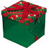 Angel Folding gift box with red Christmas ribbon with wine ribbon 1372 M 15 x 15 x 15 cm 1 piece