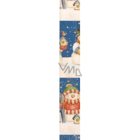 Nekupto Gift wrapping paper 70 x 200 cm Christmas Blue snowman with a birdhouse