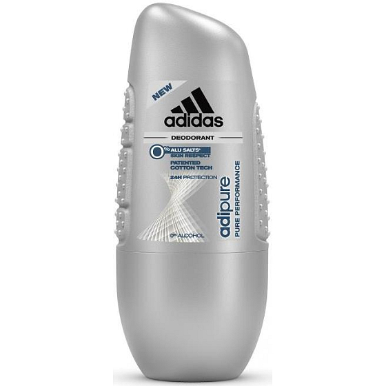 Adidas Adipure roll-on ball deodorant without aluminum salts for men 50 ml