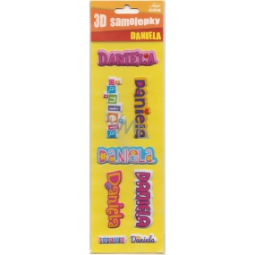 Nekupto 3D Stickers with the name of Daniel 8 pieces
