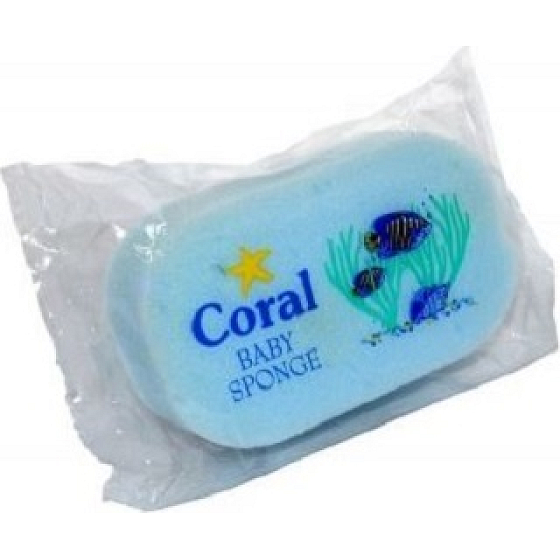 Coral Baby Sponge bath sponge of various colors 12.5 x 8 x 3.5 cm
