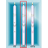 Lima Church Baptism - St. Communion Candle Gold Ornate Blue No.2 25 x 360 mm 1 Piece