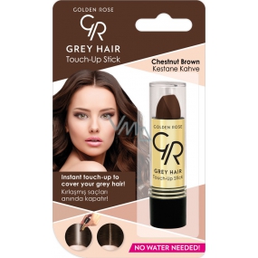 Golden Rose Gray Hair Touch-Up Stick Coloring Concealer for Hair and Gray Hair 07 Chestnut Brown 5.2 g