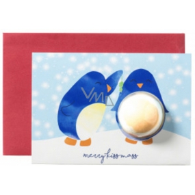 Bomb Cosmetics Merry Penguin Christmas Christmas card with ballistics 50 g