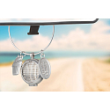 Yankee Candle Pink Sands - Pink Sands Car Scent metal silver tag Charming Scents set Linear 13 x 15 cm, 90 g