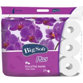 Big Soft Plus toilet paper white 2 ply 160 snatches 24 pieces