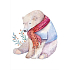 Bohemia Gifts Poster, picture for children in the frame Bear A4 210 x 297 mm