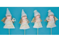 Angel textile golden 10 cm + skewers 1 cm