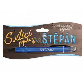 Nekupto Glowing pen with the name Štěpán, touch tool controller 15 cm