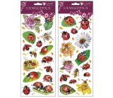 Ladybug stickers with glitter 34 x 12 cm