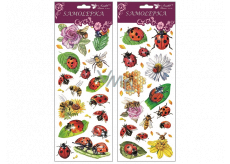 Ladybug stickers with glitter 34 x 12 cm