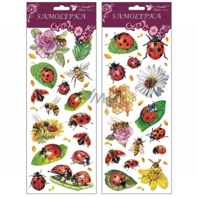 Ladybug stickers with glitter 34 x 12 cm