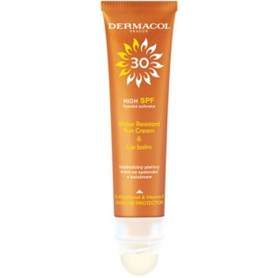 Dermacol Sun Water Resistant SPF30 Face Sunscreen Cream with Lip Balm 30 ml