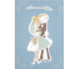 Albi Playful envelope wedding card Newlyweds hugging forever Kristina 14,8 x 21 cm