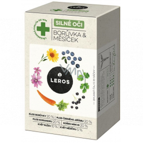 Leros Strong Eyes Blueberry and Calendula herbal tea for protection and regeneration of tired eyes 20 x 1.5 g