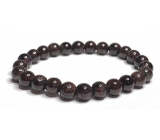 Garnet bracelet elastic natural stone, ball 8 mm / 16 - 17 cm, stone of fire, love