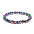 Hematite coloured bracelet elastic natural stone, ball 6 mm / 16 - 17 cm, healthy blood stone