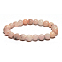 Opal pink bracelet elastic natural stone, ball 8 mm / 16-17 cm, stone of queen, attraction, female intuition and beauty