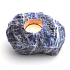 Sodalite Candlestick raw natural stone 110 x 110 x 60 mm 1 piece, stone communication