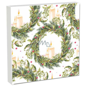 Aha Paper napkins 3 layers 33 x 33 cm 20 pieces Christmas wreath