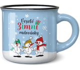 Nekupto Christmas mini mug Merry winter fun - snowmen 100 ml