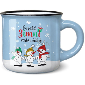 Nekupto Christmas mini mug Merry winter fun - snowmen 100 ml