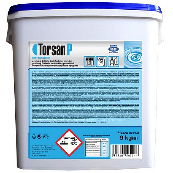 Torsan P disinfectant and degreasing powder 9 kg bucket