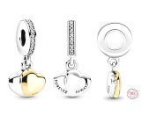 Sterling silver 925 Linked Hearts - hearts in total harmony, love bracelet pendant