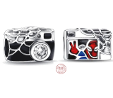 Charm Sterling silver 925 Marvel Spiderman camera, bead on bracelet