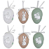 Eggs with bunnies for hanging 6 cm, 6 pieces in bag