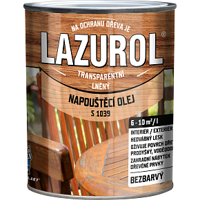 Lazurol S1039 Impregnating Oil, Natural, 0.75 l