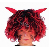 Devil's wig with horns for an adult