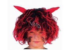 Devil's wig with horns for an adult