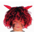 Devil's wig with horns for an adult