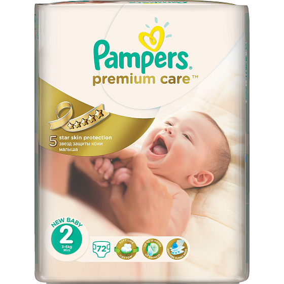 Pampers Premium Care 2 Mini 3-6 kg diaper panties 72 pieces