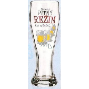Nekupto Gifts with humor Humorous beer glasses I follow the drinking regime for the other 0.6 l