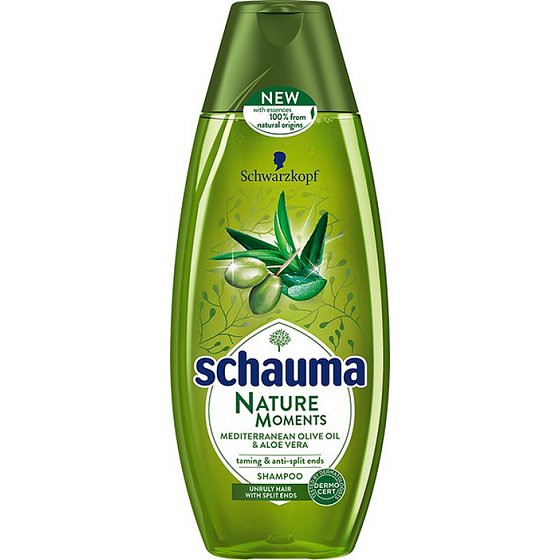 Schauma Nature Moments Mediterranean Olive Oil and Aloe Vera Regenerating Anti-Fingering Hair Shampoo 400 ml