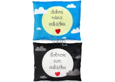 Albi Humorous pillow large Good morning / Good night 36 cm × 30 cm