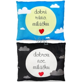 Albi Humorous pillow large Good morning / Good night 36 cm × 30 cm