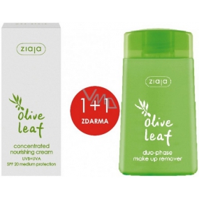 Ziaja Olive leaves SPF 20 nourishing concentrated cream 50 ml + Olive leaves two-phase make-up remover 120 ml, duopack