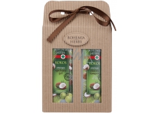 Bohemia Gifts & Cosmetics Kokos zvláčňující sprchový gel 250 ml + šampon na vlasy 250 ml kosmetická sada