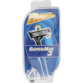 Super-Max 3 for Men disposable 3-blade shaver 6 pieces