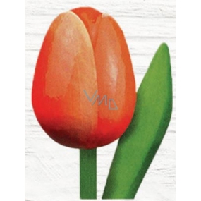 Bohemia Gifts Wooden tulip orange-white 20 cm