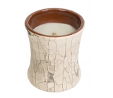 WoodWick Fireside - Fire in the fireplace scented candle with wooden wick and lid glass small 85 g