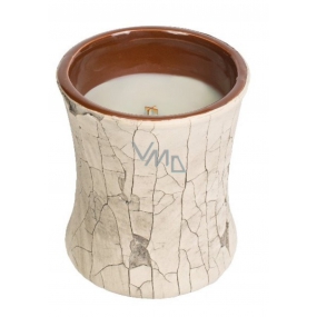 WoodWick Fireside - Fire in the fireplace scented candle with wooden wick and lid glass small 85 g