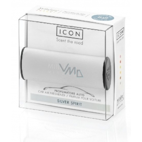 Millefiori Milano Icon Silver Spirit - Silver shine car fragrance Classic silver smells up to 2 months 47 g