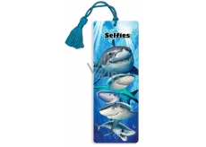 3D Bookmark - Sharks 5,7 x 15,3