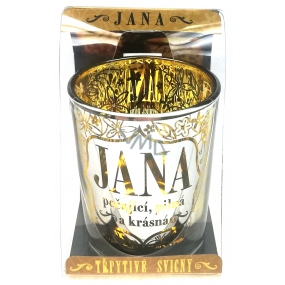 Albi Shimmering candlestick made of glass for JANA tea candle, 7 cm
