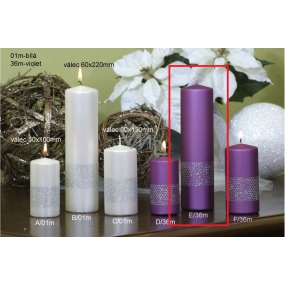 Lima Ribbon lilac candle cylinder 60 x 220 mm 1 piece