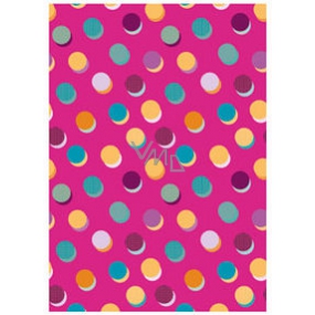 Ditipo Gift wrapping paper 70 x 200 cm Pink, colored circles